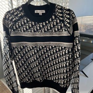 Dior Black and White Patterned Sweater